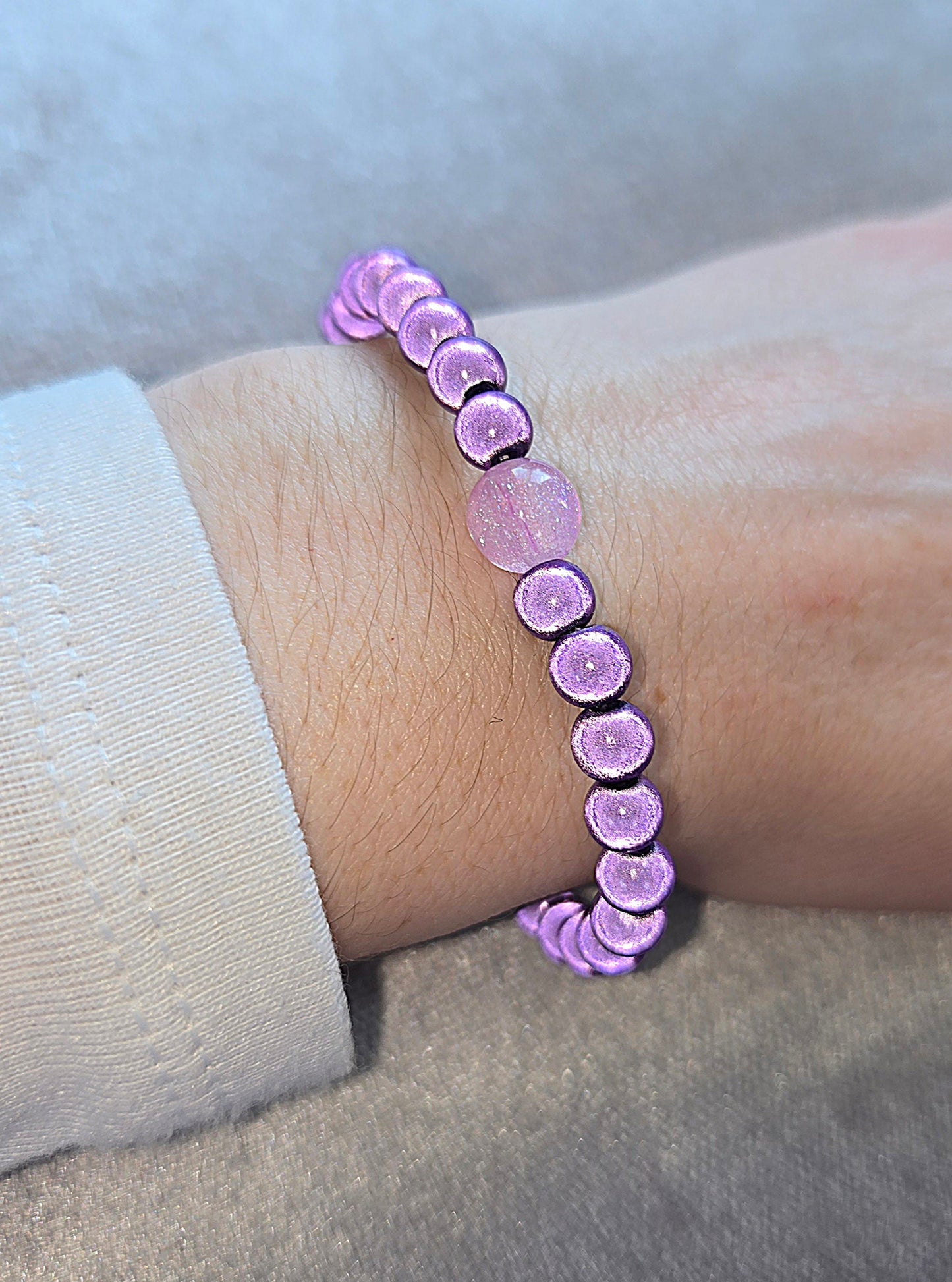 Personalised Initials Miracle Bead Stretch Bracelet