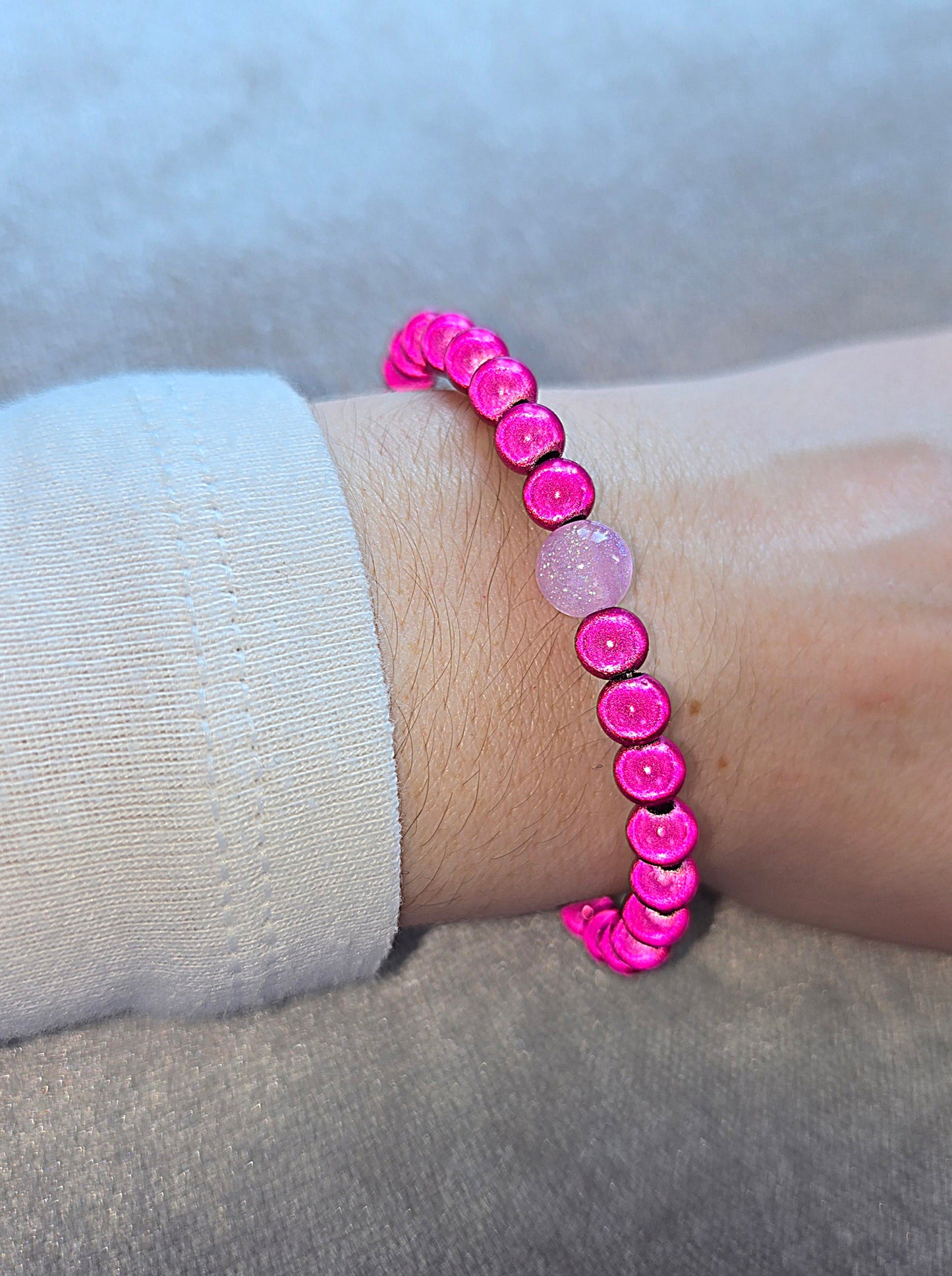 Personalised Initials Miracle Bead Stretch Bracelet