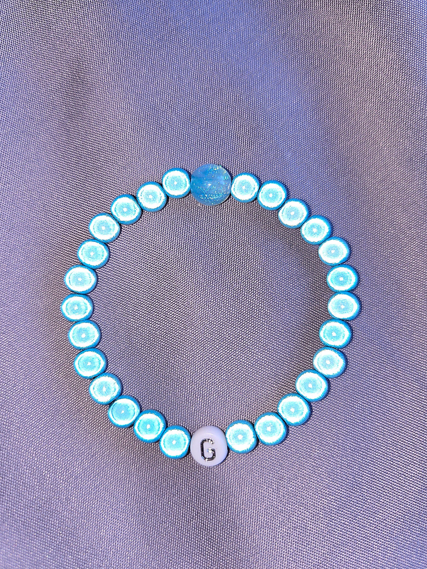 Personalised Initials Miracle Bead Stretch Bracelet
