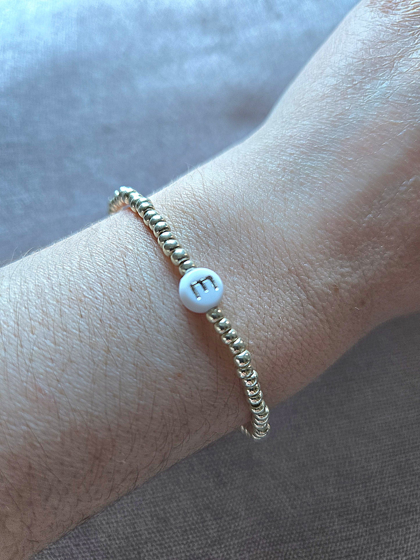 Personalised Initials Beaded Stretch Bracelet