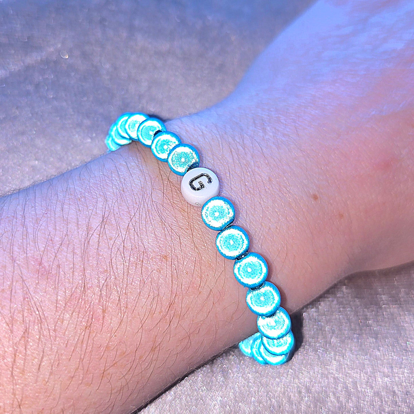 Personalised Initials Miracle Bead Stretch Bracelet