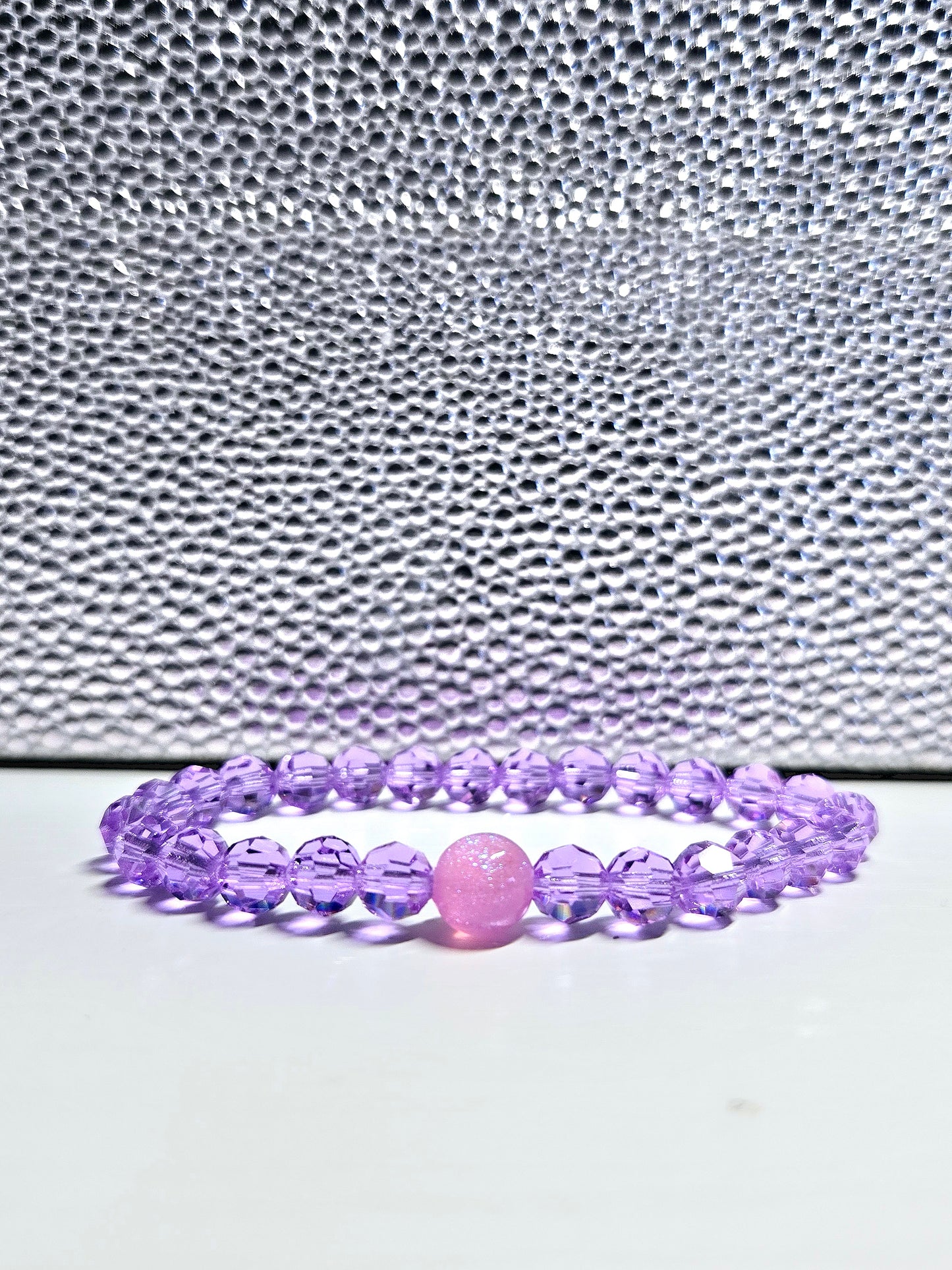 Personalised Round Preciosa Crystals Stretch Bead Bracelet
