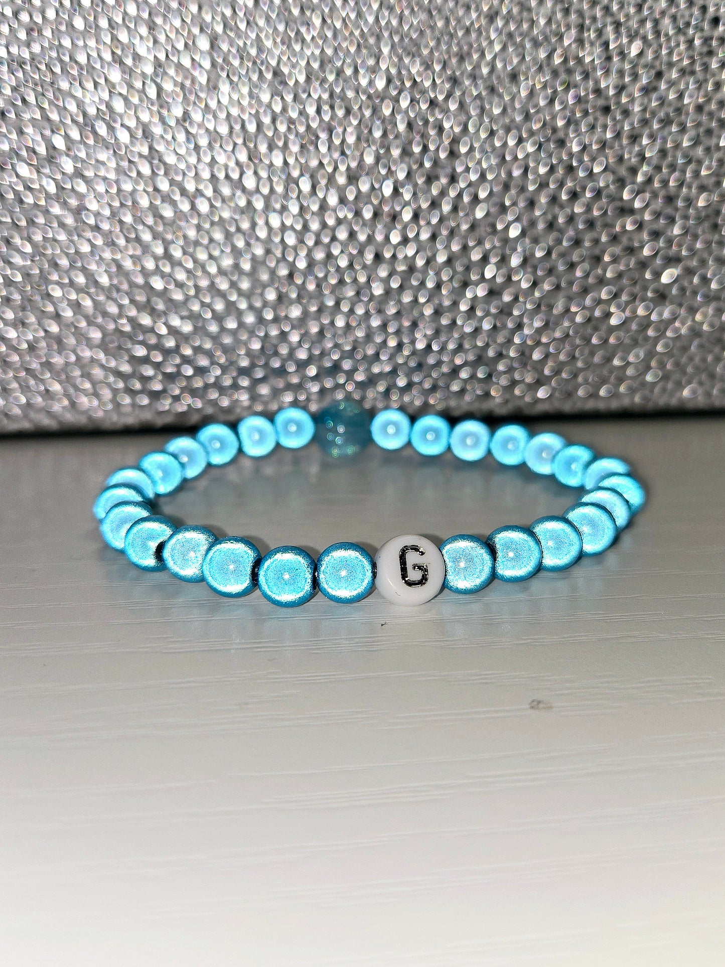 Personalised Initials Miracle Bead Stretch Bracelet