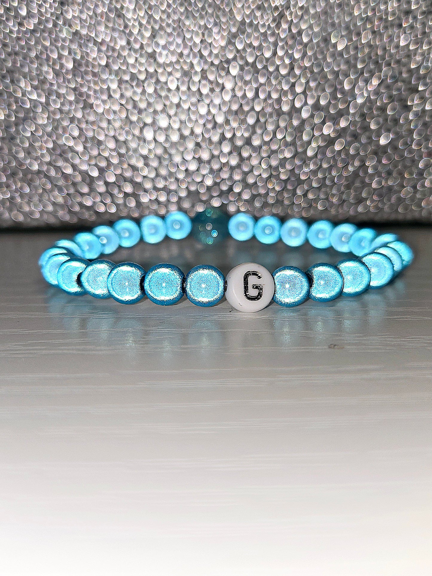 Personalised Initials Miracle Bead Stretch Bracelet