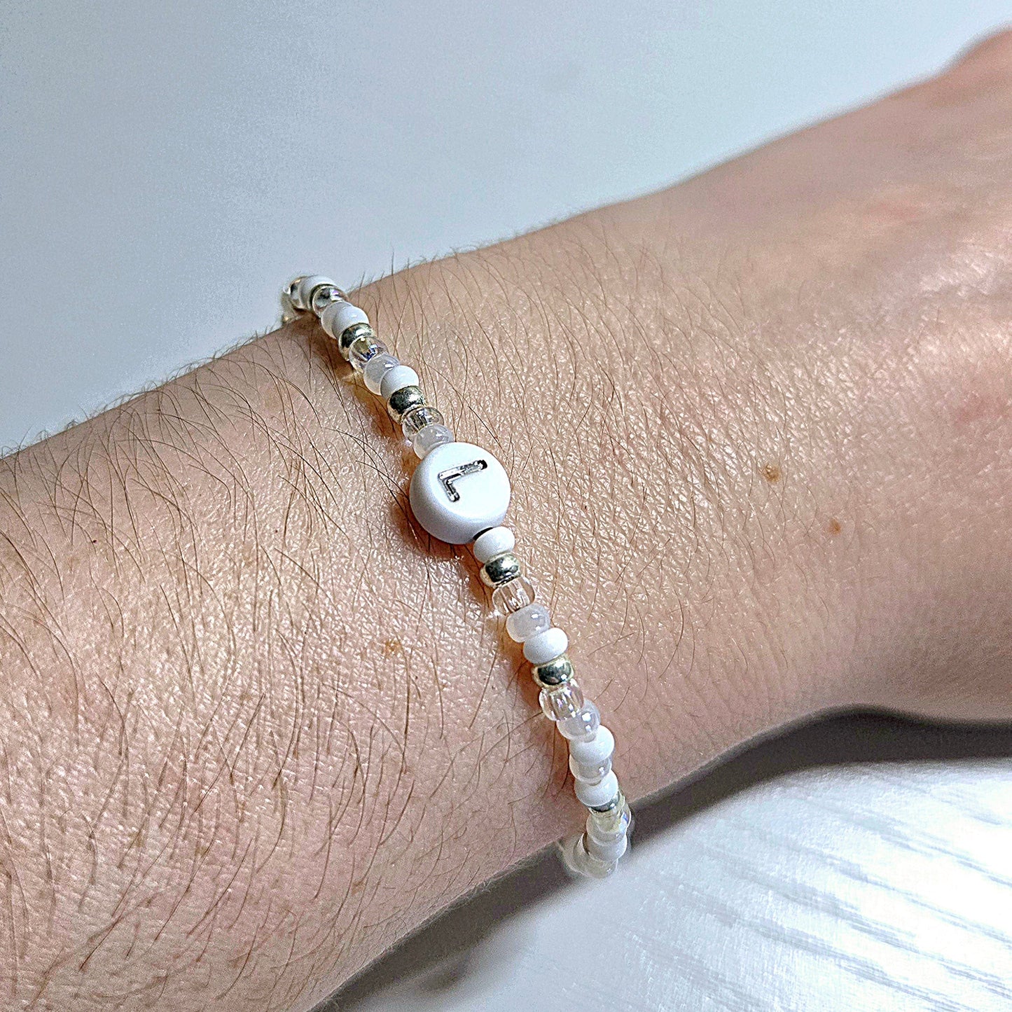 Personalised Initials Beaded Stretch Bracelet