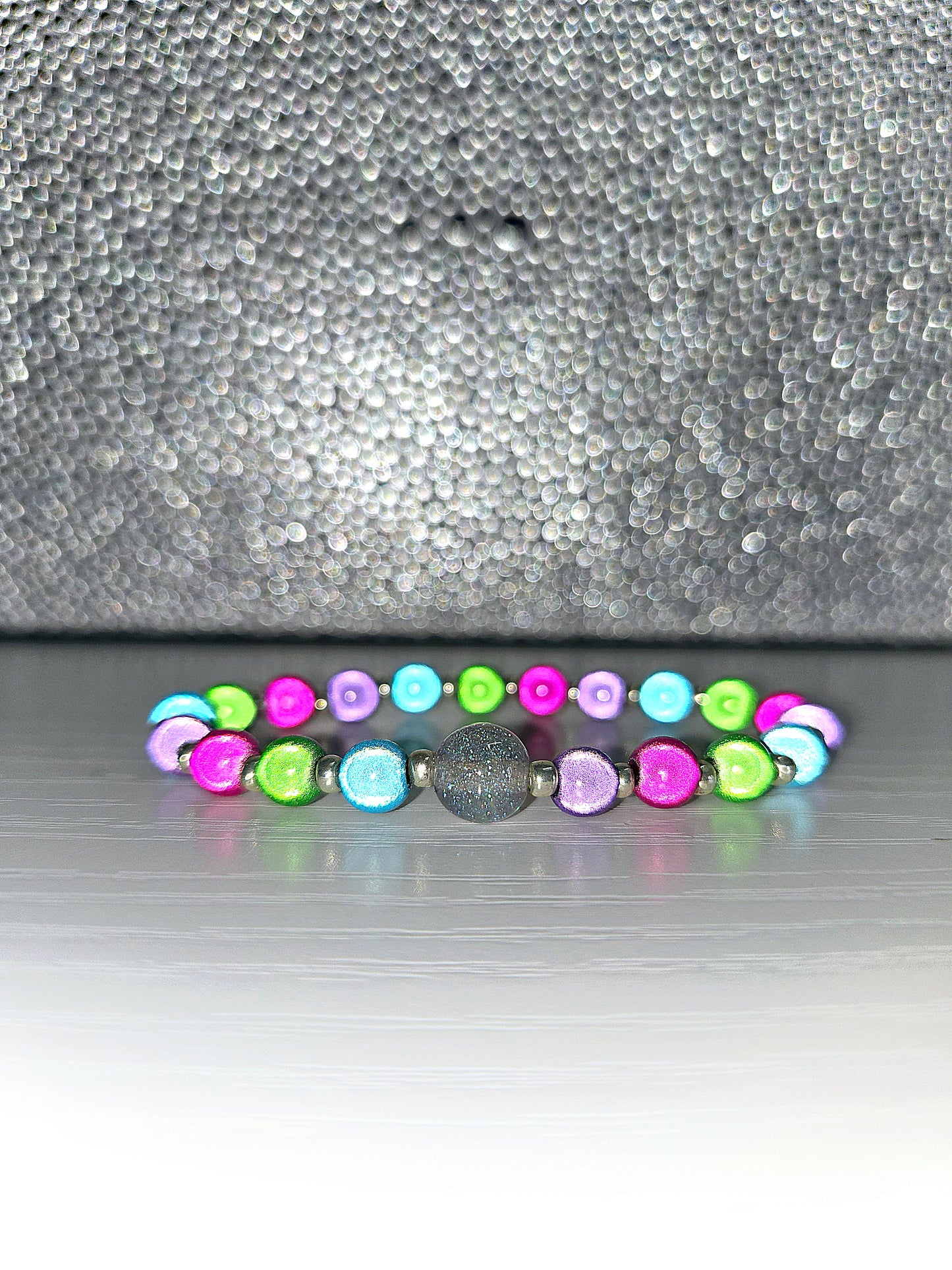 Rainbow Miracle Bead Stretch Bracelet