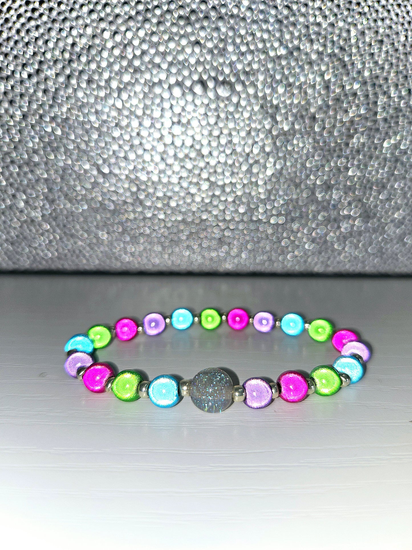 Rainbow Miracle Bead Stretch Bracelet