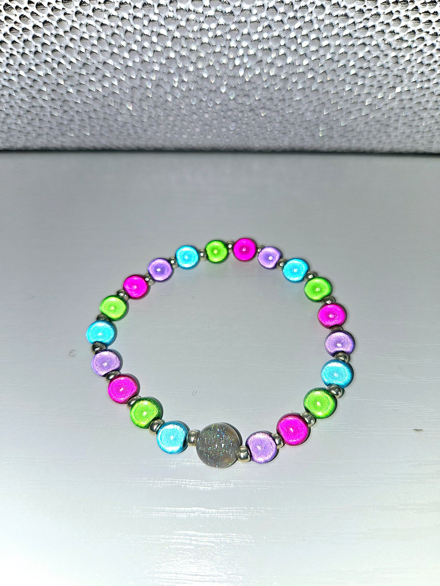 Rainbow Miracle Bead Stretch Bracelet