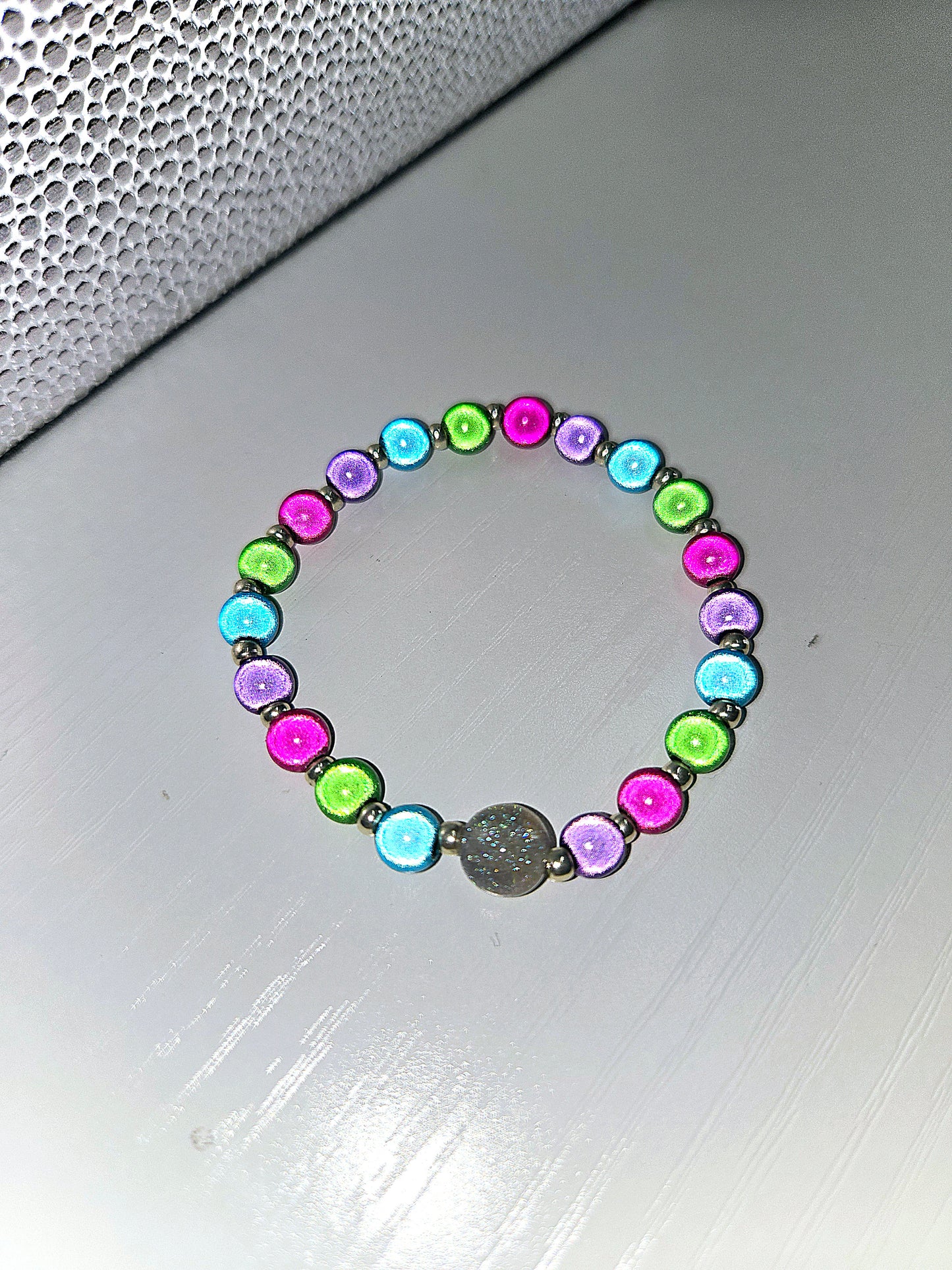 Rainbow Miracle Bead Stretch Bracelet