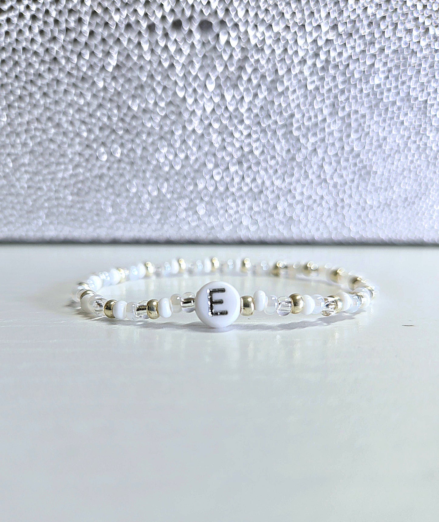 Personalised Initials Beaded Stretch Bracelet