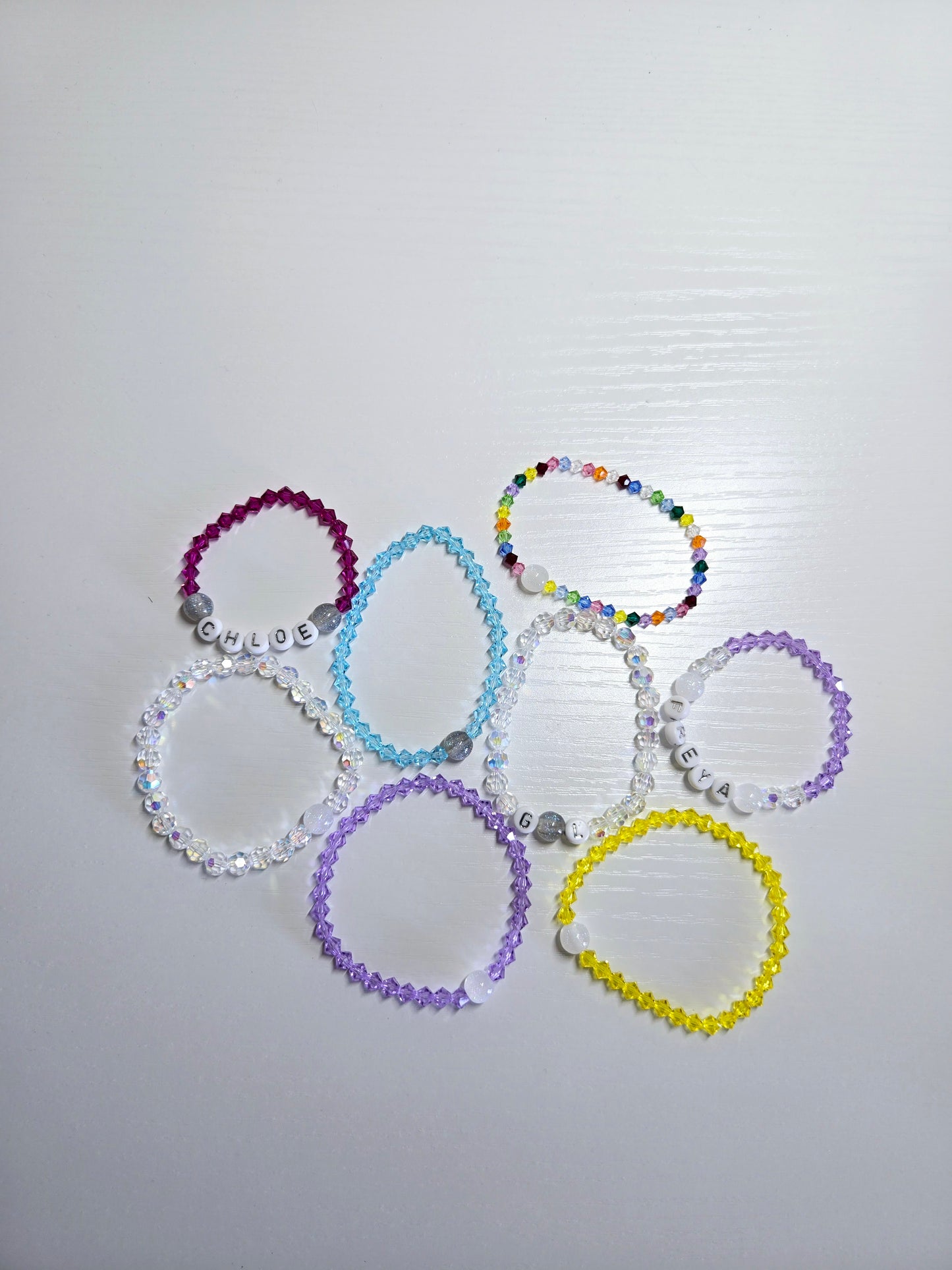 AB Round Preciosa Crystals Stretch Bead Bracelet