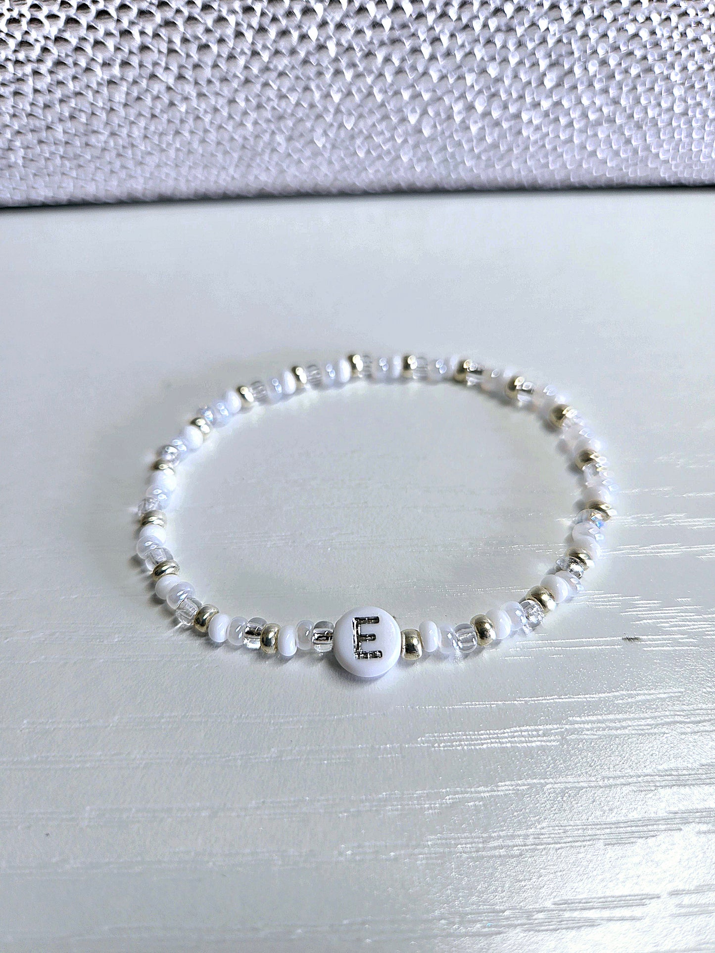 Heart Charm Beaded Stretch Bracelet
